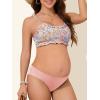image:imageSummer Mae Ruffle Maternity Swimsuit TwoPiece Low Rise Bikini Shirred Smoked Pregnancy Bathing SuitPastel Wildflower