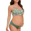 image:imageSummer Mae Ruffle Maternity Swimsuit TwoPiece Low Rise Bikini Shirred Smoked Pregnancy Bathing SuitGarden Veil Bliss