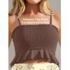 image:imageSummer Mae Maternity High Waist Swimsuit Ruffle Hem Bikini Bathing Suit Shirred Bandeau Two Piece Pregnancy SwimwearBrown Rose