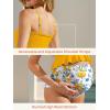 image:imageSummer Mae Maternity High Waist Swimsuit Ruffle Hem Bikini Bathing Suit Shirred Bandeau Two Piece Pregnancy SwimwearGolden Lemon