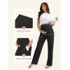 image:imageSummer Mae Viscose Maternity Pajama Pants Pregnancy Lounge Pant Soft Wide Leg Stretchy Yoga Trousers with PocketsBlackLight Grey