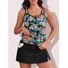 image:imageSummer Mae Blouson Womens Tankini Swimsuits with Skirt Modest Tummy Control Bathing Suits Side Pocket Swimwear 2026Multicolor Flora
