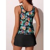image:imageSummer Mae Blouson Womens Tankini Swimsuits with Skirt Modest Tummy Control Bathing Suits Side Pocket Swimwear 2026Multicolor Flora