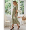 image:imageSummer Mae Smocked Maternity Dress for Baby Shower Photoshoot Puff Sleeve Women Pregnancy Midi Dresses Casual Summer ClothesGreen Gingham