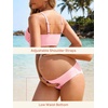 image:imageSummer Mae Maternity 3 Piece Swimsuits Low Rise Bikini Set Criss Cross V Neck Bathing Suit Self Tie Sarong Pregnancy SwimwearPink White Gardenia