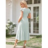 image:imageSummer Mae Smocked Maternity Dress for Baby Shower Photoshoot Ruffle Sleeve Midi Pregnancy Dresses Summer Flowy OutfitsTeal
