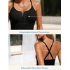 image:imageSummer Mae Ribbed One Piece Swimsuits for Women Button up Swimwear Tummy Control Retro Bathing SuitsBlack