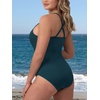 image:imageSummer Mae Ribbed One Piece Swimsuits for Women Button up Swimwear Tummy Control Retro Bathing SuitsSky Blue