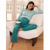 image:imageSummer Mae Viscose Maternity Pajama Pants Pregnancy Lounge Pant Soft Wide Leg Stretchy Yoga Trousers with PocketsGreen Plaid