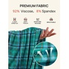 image:imageSummer Mae Viscose Maternity Pajama Pants Pregnancy Lounge Pant Soft Wide Leg Stretchy Yoga Trousers with PocketsGreen Plaid