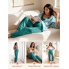 image:imageSummer Mae Viscose Maternity Pajama Pants Pregnancy Lounge Pant Soft Wide Leg Stretchy Yoga Trousers with PocketsGreen Plaid