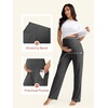 image:imageSummer Mae Viscose Maternity Pajama Pants Pregnancy Lounge Pant Soft Wide Leg Stretchy Yoga Trousers with PocketsGrey