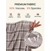 image:imageSummer Mae Viscose Maternity Pajama Pants Pregnancy Lounge Pant Soft Wide Leg Stretchy Yoga Trousers with PocketsGrey Plaid