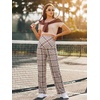 image:imageSummer Mae Viscose Maternity Pajama Pants Pregnancy Lounge Pant Soft Wide Leg Stretchy Yoga Trousers with PocketsGrey Plaid