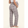 image:imageSummer Mae Viscose Maternity Pajama Pants Pregnancy Lounge Pant Soft Wide Leg Stretchy Yoga Trousers with PocketsGrey Plaid
