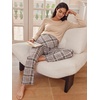 image:imageSummer Mae Viscose Maternity Pajama Pants Pregnancy Lounge Pant Soft Wide Leg Stretchy Yoga Trousers with PocketsGrey Plaid