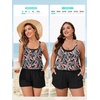 image:imageSummer Mae Plus Size Swim Romper Women One Piece Swimsuit Blouson Bathing Suit with Pockets 2026 Modest SwimwearPinkblue Jungle