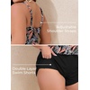 image:imageSummer Mae Plus Size Swim Romper Women One Piece Swimsuit Blouson Bathing Suit with Pockets 2026 Modest SwimwearPinkblue Jungle
