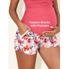 image:imageSummer Mae Maternity Two Piece Swimsuit Tankini High Waist Pregnancy Bathing Suit with Pockets Cross Back SwimwearOrange Blossom Shadow