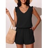 image:imageSummer Mae Ruffle Swim Romper One Piece Swimsuit Women Modest Bathing SuitBlack