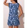 image:imageSummer Mae Ruffle Swim Romper One Piece Swimsuit Women Modest Bathing SuitBlue Branches Flowers