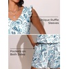 image:imageSummer Mae Ruffle Swim Romper One Piece Swimsuit Women Modest Bathing SuitPaisley