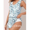 image:imageSummer Mae Ruffle Swim Romper One Piece Swimsuit Women Modest Bathing SuitPaisley