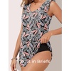 image:imageSummer Mae Ruffle Swim Romper One Piece Swimsuit Women Modest Bathing SuitPinkblue Jungle