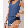 image:imageSummer Mae Ruffle Swim Romper One Piece Swimsuit Women Modest Bathing SuitTeal