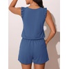 image:imageSummer Mae Ruffle Swim Romper One Piece Swimsuit Women Modest Bathing SuitTeal