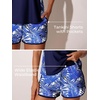 image:imageSummer Mae Blouson Womens Tankini Swimsuits Tummy Control Bathing Suits  Swim shorts with pocketsmodest top with removable padded2piece swimwear 2026 for beachpoolcruiseAzure Leafsea
