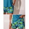 image:imageSummer Mae Blouson Womens Tankini Swimsuits Tummy Control Bathing Suits  Swim shorts with pocketsmodest top with removable padded2piece swimwear 2026 for beachpoolcruiseTropical Green Leaves