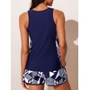 image:imageSummer Mae Blouson Womens Tankini Swimsuits Tummy Control Bathing Suits  Swim shorts with pocketsmodest top with removable padded2piece swimwear 2026 for beachpoolcruiseCube