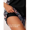 image:imageSummer Mae Blouson Womens Tankini Swimsuits Tummy Control Bathing Suits  Swim shorts with pocketsmodest top with removable padded2piece swimwear 2026 for beachpoolcruisePinkblue Jungle