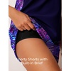 image:imageSummer Mae Blouson Womens Tankini Swimsuits Tummy Control Bathing Suits  Swim shorts with pocketsmodest top with removable padded2piece swimwear 2026 for beachpoolcruisePurple Leaf Shadows
