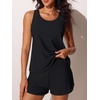 image:imageSummer Mae Blouson Womens Tankini Swimsuits Tummy Control Bathing Suits  Swim shorts with pocketsmodest top with removable padded2piece swimwear 2026 for beachpoolcruiseBlack