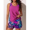 image:imageSummer Mae Blouson Womens Tankini Swimsuits Tummy Control Bathing Suits  Swim shorts with pocketsmodest top with removable padded2piece swimwear 2026 for beachpoolcruiseDeepsea Driftinga