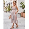 image:imageSummer Mae Smocked Maternity Dress with Pockets Baby Shower Summer Outfit  Women pregnancy adjustable tie clothes flowy midi dress for beach wedding guest photoshoot and daily wearSunshine Striped