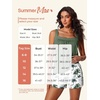 image:imageSummer Mae Blouson Womens Tankini Swimsuits Tummy Control Bathing  Modest tankini with adjustable strapsbuiltin briefswim shorts with pocketsplus for beachpoolvacationTropical Green Leaves