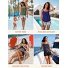 image:imageSummer Mae Blouson Womens Tankini Swimsuits Tummy Control Bathing  Modest tankini with adjustable strapsbuiltin briefswim shorts with pocketsplus for beachpoolvacationTropical Green Leaves