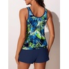 image:imageSummer Mae Womens Tankini Swimsuits Two Piece with Pockets Bathing Suits  Modest FitSide PocketsTummy ControlBuiltin BoyshortsRemovable PadsSoft Coverage for Beach VacationsWatercolor Phoenix Palm