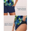 image:imageSummer Mae Womens Tankini Swimsuits Two Piece with Pockets Bathing Suits  Modest FitSide PocketsTummy ControlBuiltin BoyshortsRemovable PadsSoft Coverage for Beach VacationsWatercolor Phoenix Palm